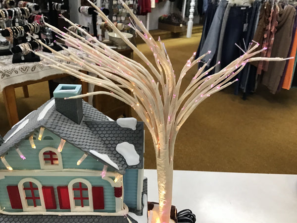 Avon Holiday Splendor Lighted Fiber Optic House 2002