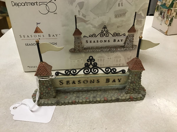 Seasons Bay Sign Dept 56