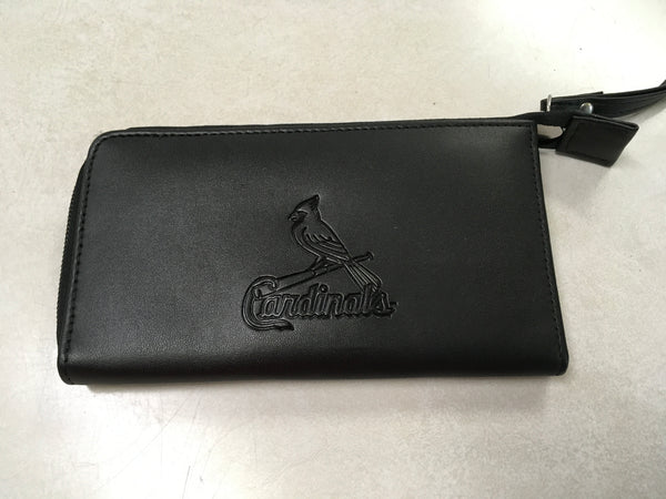 St Louis Cardinals Wristlet Wallet Black