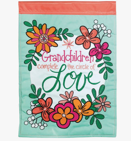 Grandchildren Complete Garden flag