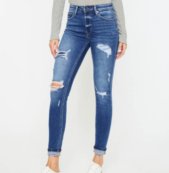 Ankle Skinny Cuff Jeans