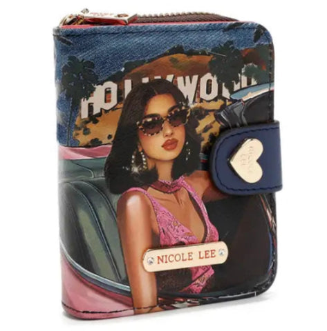 Nicole Lee Denim Heart Bifold Wallet