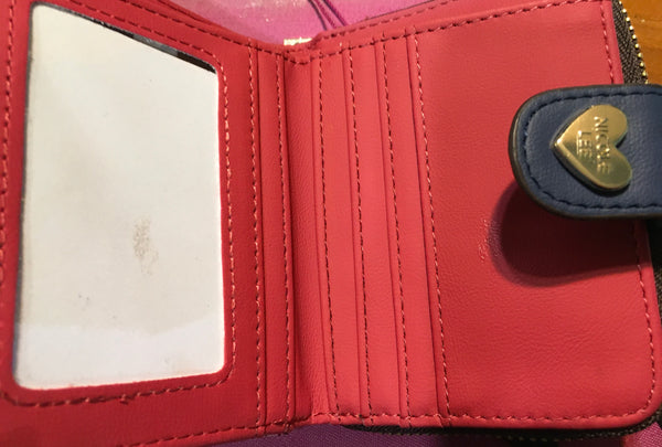 Nicole Lee Denim Heart Bifold Wallet