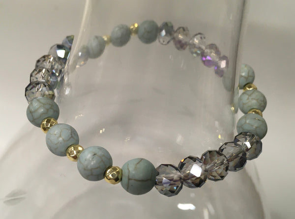 Mint Turquoise stackable bracelets