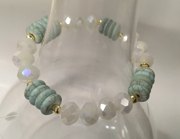 Mint Turquoise stackable bracelets