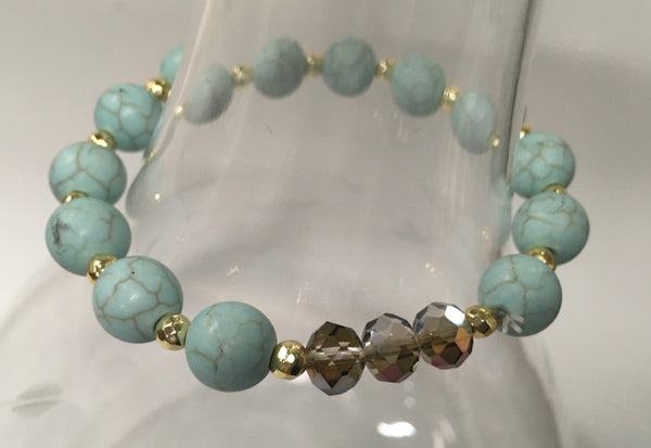 Mint Turquoise stackable bracelets