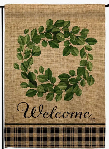 Eucalyptus Wreath garden Flag