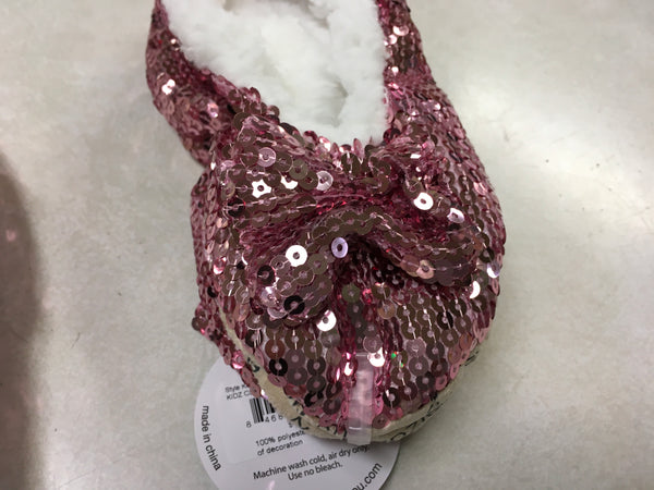 Classic Pink Bling Snoozie Kids house shoe