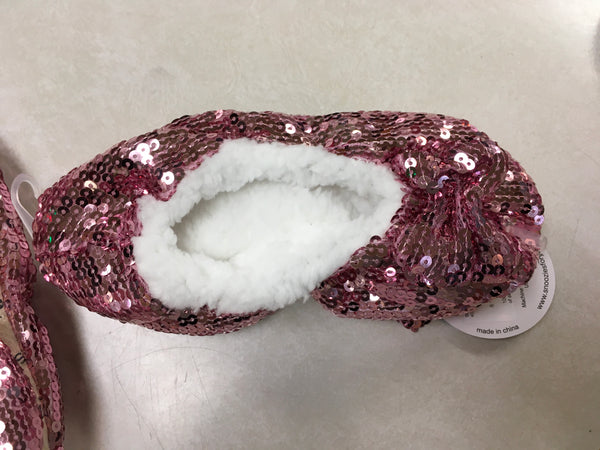 Classic Pink Bling Snoozie Kids house shoe