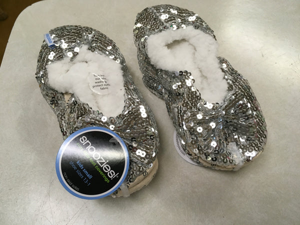 Classic Silver Bling Snoozie Kids house shoe