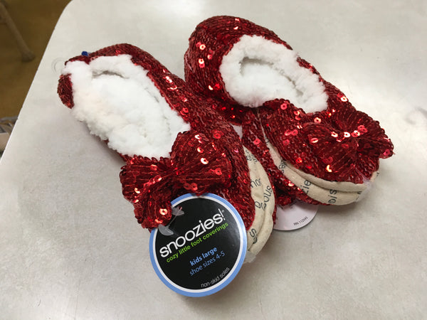 Classic Red Bling Snoozie Kids house shoe