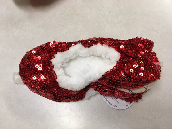 Classic Red Bling Snoozie Kids house shoe