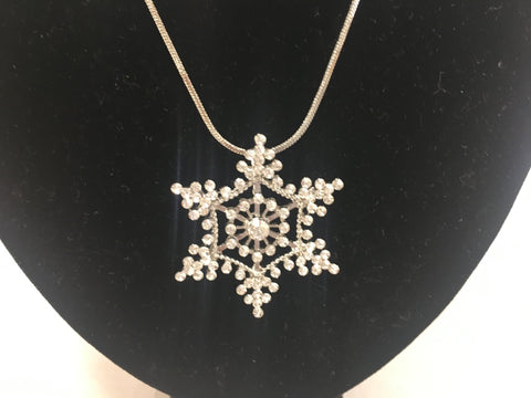 Rhinestone Snowflake necklace
