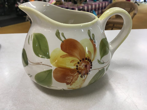 Vintage Portugal hand painted pottery pitcher