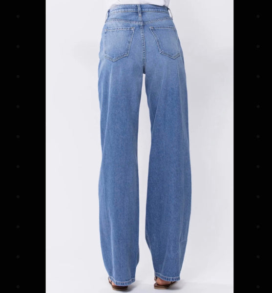 Sneak Peak high waist wide leg jean