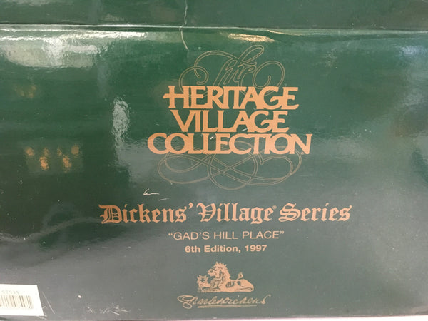 Charles Dickens Dept 56 1997 Gad’s Hill Place Village Home