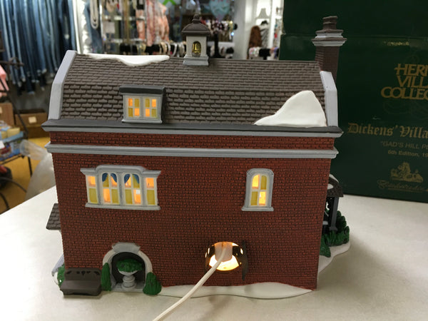 Charles Dickens Dept 56 1997 Gad’s Hill Place Village Home