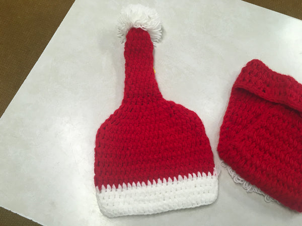 Santa Newborn 2 pc crochet set