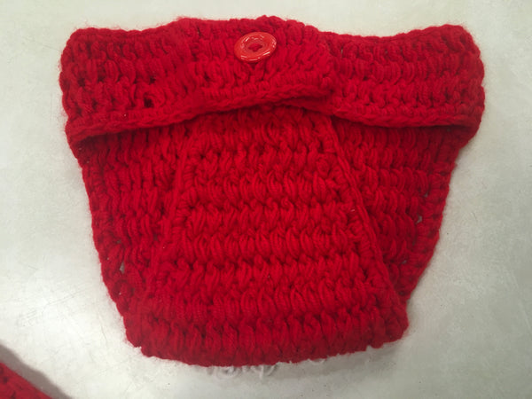 Santa Newborn 2 pc crochet set