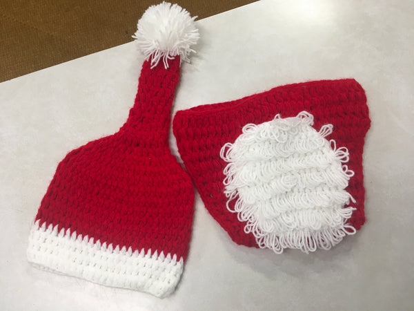 Santa Newborn 2 pc crochet set