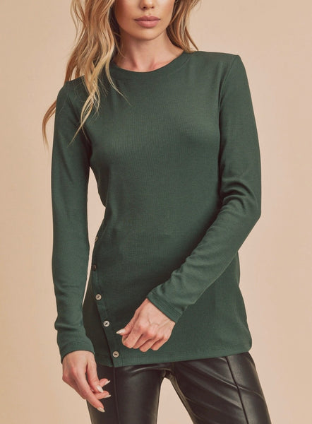 Green Side Button Top