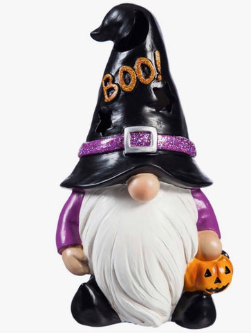 Led Color Changing Halloween BOO Gnome Tabletop Decor