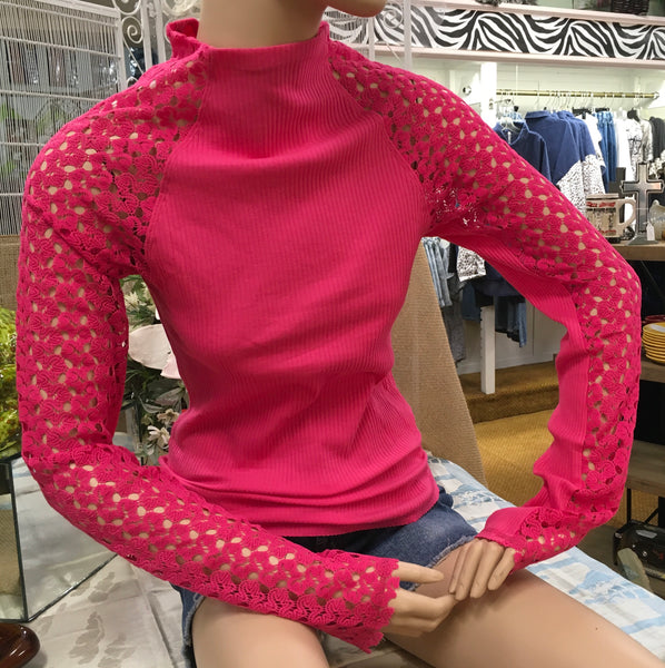 Pink Suri lace Top