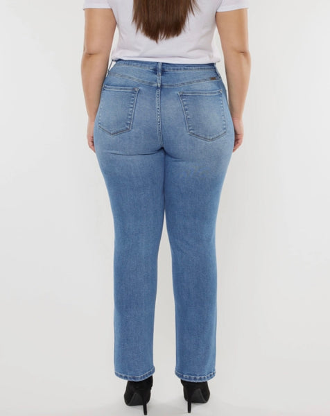 Med Wash KanCan straight leg jean Plus
