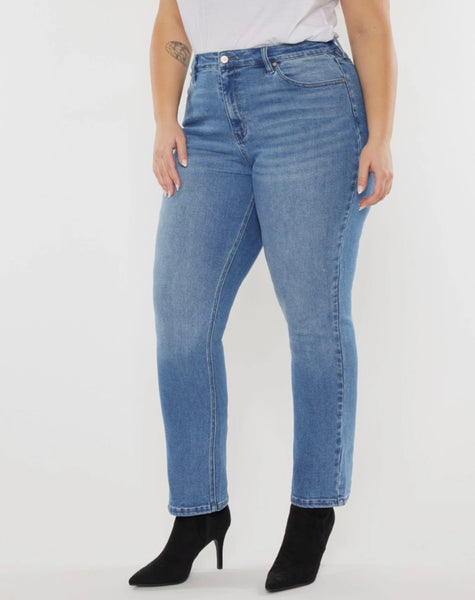 Med Wash KanCan straight leg jean Plus