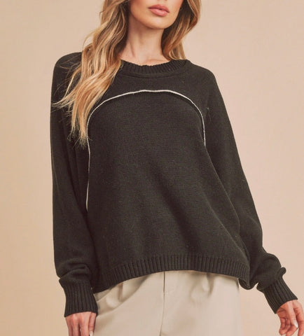 Black white contrast Sweater