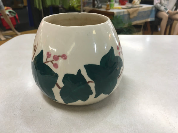 Ivy handpainted ceramic planter pot