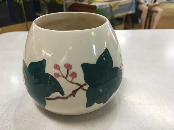 Ivy handpainted ceramic planter pot