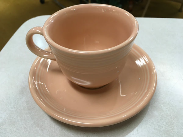 Fiesta Apricot coffee cup and saucer 2 pc