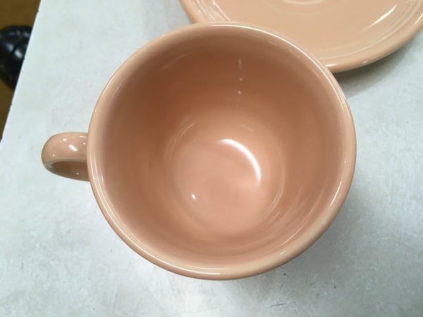 Fiesta Apricot coffee cup and saucer 2 pc