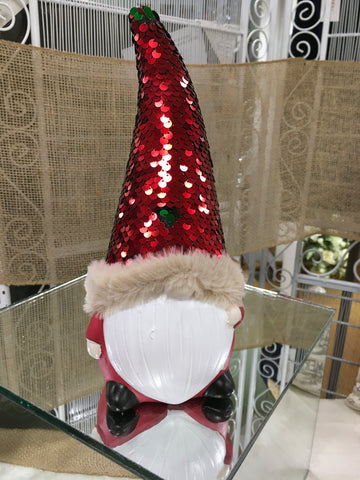 Boy Terracotta Gnome Table Décor with Sequin Hat