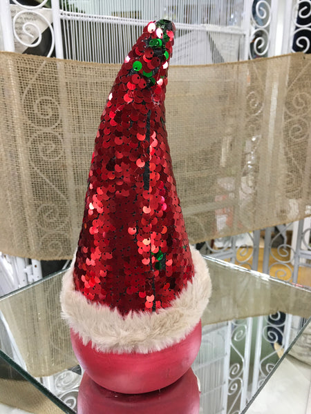 Boy Terracotta Gnome Table Décor with Sequin Hat