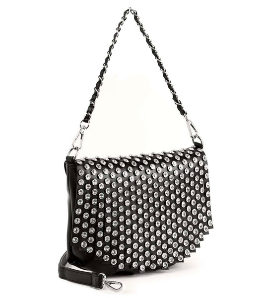 Black fringe Rhinestone Shoulder Bag