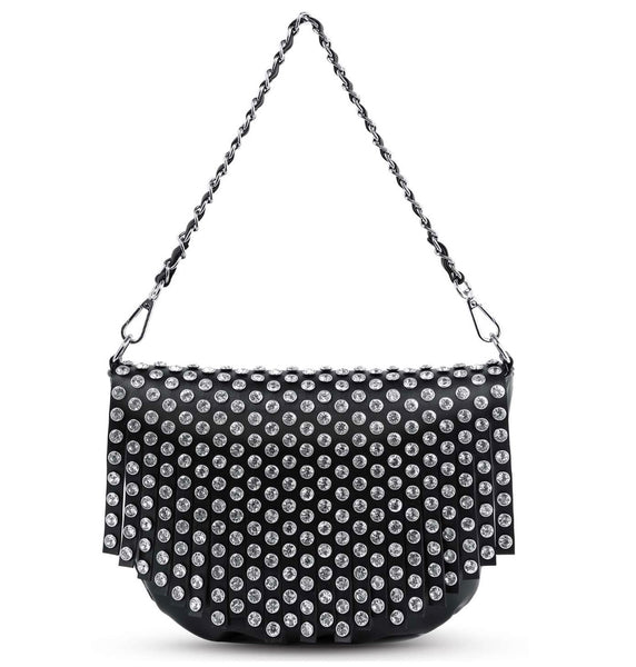 Black fringe Rhinestone Shoulder Bag