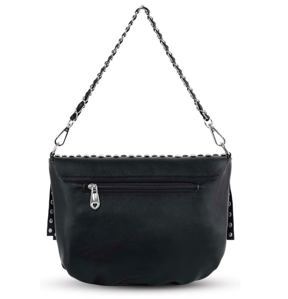 Black fringe Rhinestone Shoulder Bag