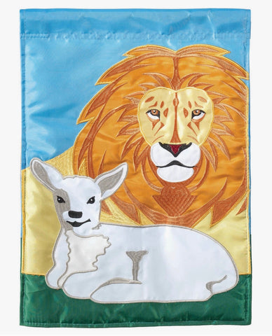 Lion and Lamb Large House Flag