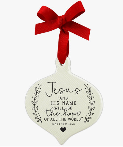 Jesus Ribbon Hang Ornament