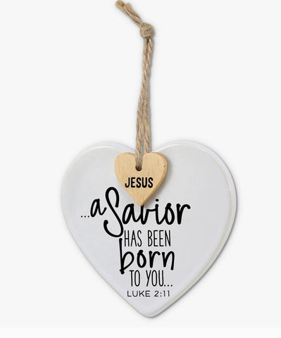 Jesus Savior Ribbon Hang Ornament