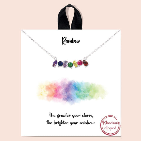 Rainbow stone necklace