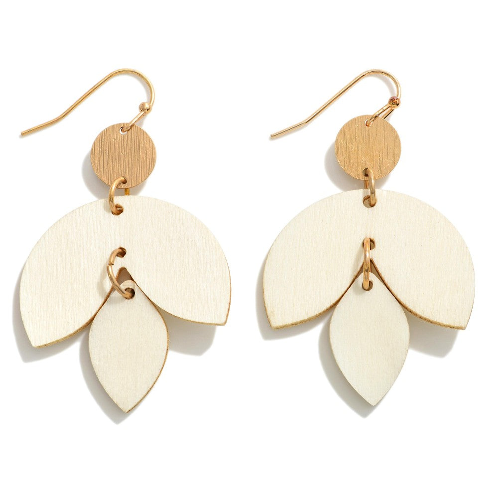 Ivory leaf earrings
