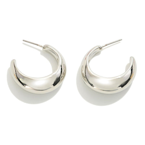 Silver tapered earrings