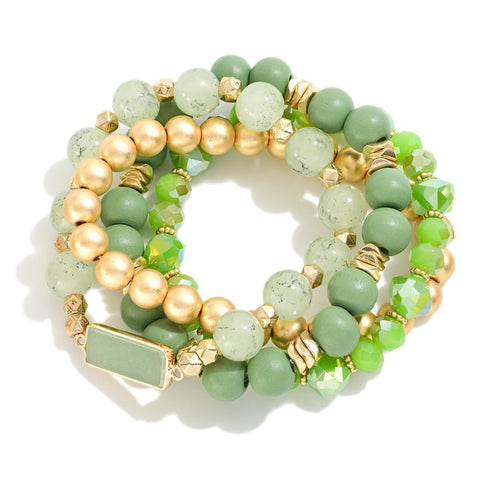 Green stretch bracelets 4