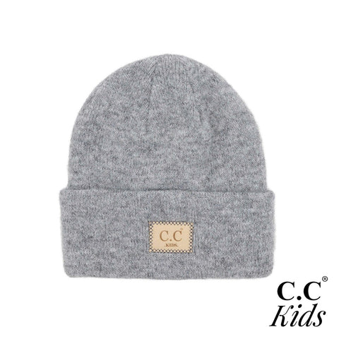 Light gray kids CC beanie