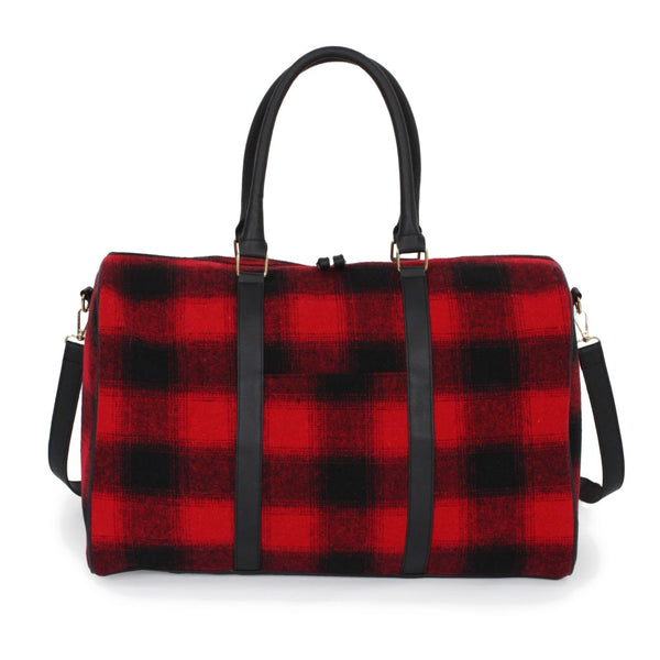 Buffalo plaid oversized tote bag