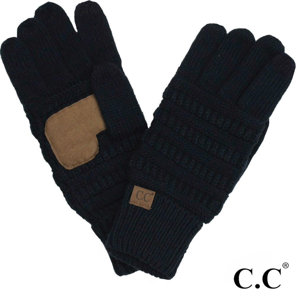Black CC beanie gloves