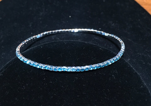 Aqua blue Rhinestone bracelet